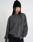 Overfit wool round knit