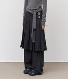 (W) Moka Pleats Skirt Pants