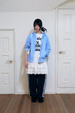 Pigment crop zip-up hoodie