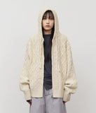 Ryo Cable Knitted Zip Hoodie