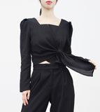 Lumos Twist Puff Blouse