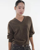 Sober wool v-neck knit