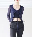 Moonlight Frill See-Through Cardigan
