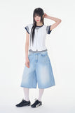 Solvi shirring zip-up blouse