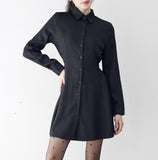 Mien Shirt Collar One Piece