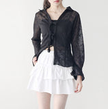 Muka Rose See-Through Cardigan