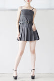 Elfin Belted Pleated One Piece