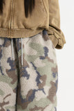 Camo boucle fleece pants