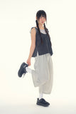 Pie check capri bermuda pants