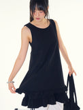 Round frill mini one piece