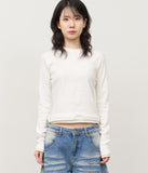 (W) Fake Dot Layered Top