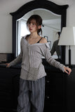 Oat Slim Deep U-Neck Knit