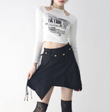 Meaty Lettering Crop T-Shirt