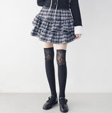 Luna Check Tiered Skirt
