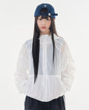 Drop see-through windbreaker jumper