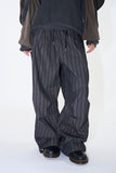 Reto stripe pintuck pants