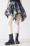 Ash check ankle skirt