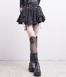 Pia Unbalanced Belt Skirt