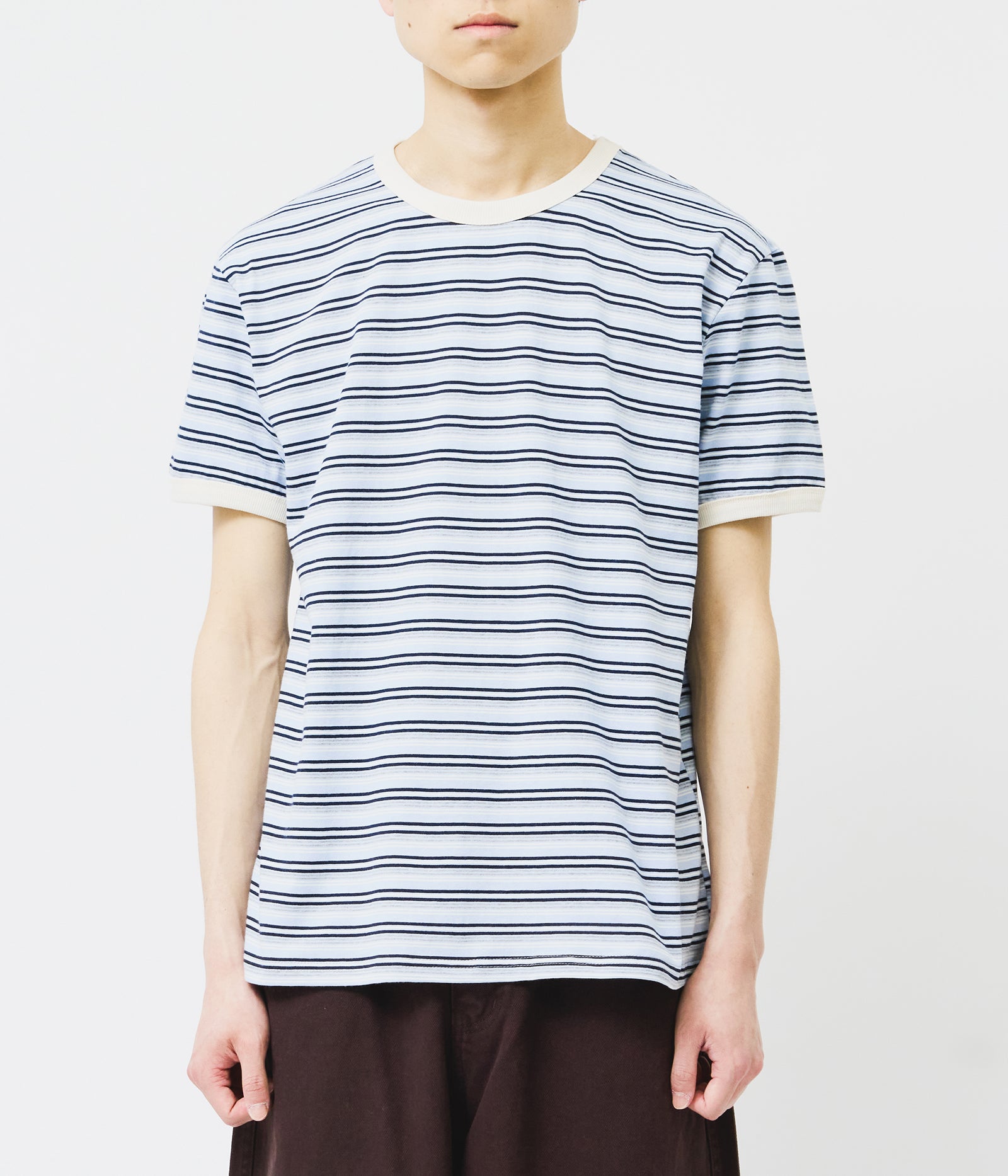 【HI FI FNK】Mute Striped Top HI FI FNK(ハイファイファンク) - ミュートボーダーTシャツ