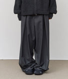 V Pintuck Wide Trousers