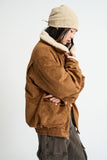 Suede fur lining mustang jacket