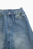 Side custom denim banding pants