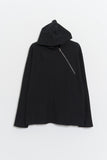 Slash Zip Waffle Hooded Top