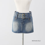 Flynn Belt Denim Skirt