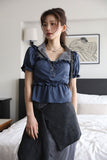 Mimi Square Frill Top