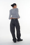 Ghibli pattern cotton wide pants