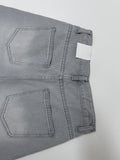 Gray Catwash Bermuda Wide Denim