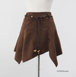 Tall Unbalanced Suede Skirt