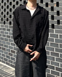 Textured Mono Check Shirt