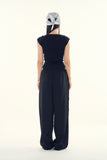 Modish ribbed cap sleeve t-shirt