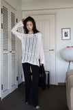 Diagonal Net Long Knit