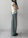 Plain layered short sleeve blouse