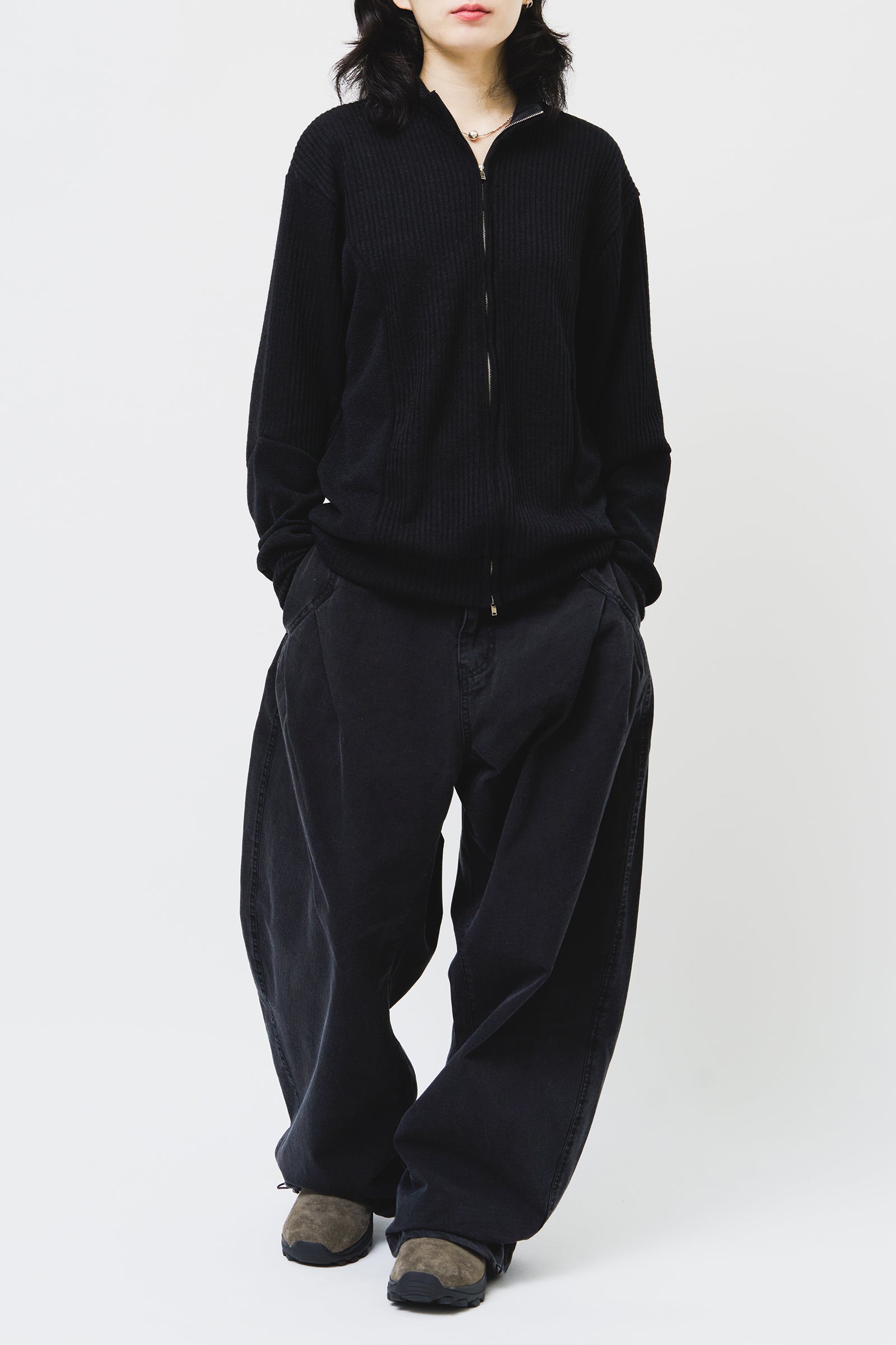 【HI FI FNK】Beo Washed Barrel Pants HI FI FNK(ハイファイファンク) - ベオウォッシュ加工バレル