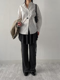 Dolphin Stripe Overfit Shirt