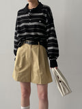 Symbol Stripe Overfit Collar Knit