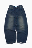 Dellow wide cut-off denim pants