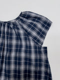 Tom Check Flare Short Sleeve Blouse