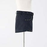 Baguette Suede Studded Shorts