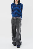 (W) Moor Striped Hooded Jacket
