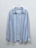 Torre Stripe See-Through Loose Fit Shirt