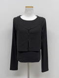 [Sleeveless SET] Hook Layered Long Sleeve T-Shirt