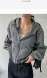 Stripe String Hood Jumper
