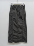Rivet Cotton Curved H-Line Skirt