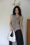 Hash ruffle shirring sleeveless