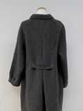 [wool100%/handmade] Herringbone Adjust Raglan Long Coat