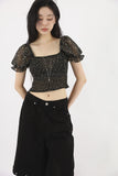 Moti Smoke Crop Blouse